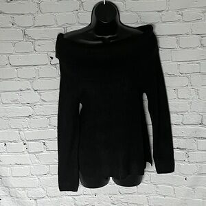 Time and Tru Black Off-Shoulder Sweater